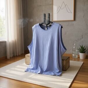 SKIMS Unisex Tank Top Sleeveless Oversized Relaxed Fit in Indigo Blue Size 5X
